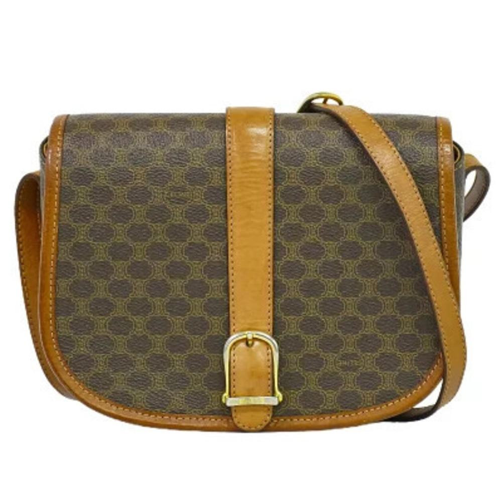 Celine Macadam Shoulder Bag Brown